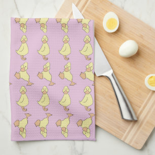 Linge De Cuisine Canetons Jaunes Mignons Printemps Rose