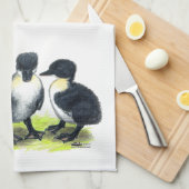 Linge De Cuisine Canetons suédois bleus (Quart Plié)