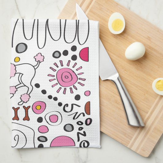 LINGE DE CUISINE CANICHE (Quart Plié)