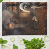 Linge De Cuisine Caniche Halloween Épouvantable (Plié)