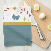 Linge De Cuisine Canne à sucre de Noël (Quart Plié)