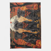 Linge De Cuisine Canne Corso Halloween Éffrayant (Vertical)