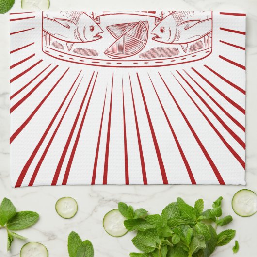 Linge De Cuisine Canne de thon (Plié)