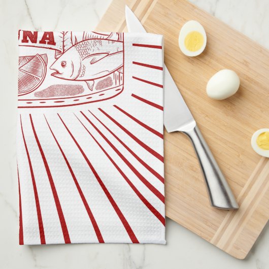 Linge De Cuisine Canne de thon (Quart Plié)