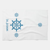 Linge De Cuisine Cape Cod Captain's Wheel Linen (Horizontal)
