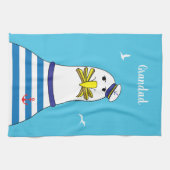 Linge De Cuisine Capitaine Sailor Seagull drôle personnage de dessi (Horizontal)