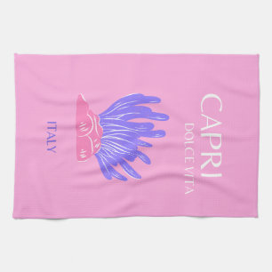 Linge De Cuisine Capri, Italie, Preppy, rose