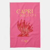 Linge De Cuisine Capri, Italie, rose (Vertical)