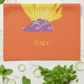 Linge De Cuisine Capri, Italie, Voyage, Preppy, Orange (Plié)