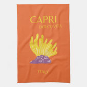 Linge De Cuisine Capri, Italie, Voyage, Preppy, Orange (Vertical)