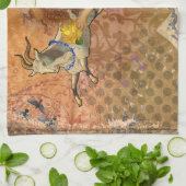 Linge De Cuisine Capricorn Femme Chèvre Whimsical Amusant (Plié)