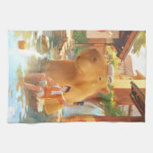 Linge De Cuisine Capybara géante - Illustration de source chaude (Horizontal)