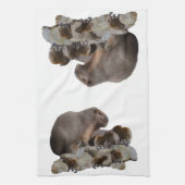 Linge De Cuisine Capybaras De Mère Et De Bébé, (Vertical)