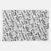 Linge De Cuisine Caractères arachide Motif Graffiti (Horizontal)