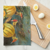 Linge De Cuisine Caractères et sorcière de citrouille de Halloween (Quart Plié)