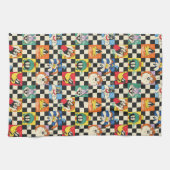 Linge De Cuisine Caractères LOONEY TUNES™ sur Checker noir et blanc (Horizontal)