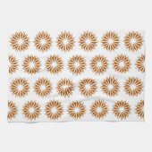 Linge De Cuisine Caramel Moderne Sunbursts (Horizontal)