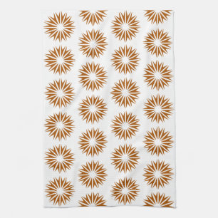 Linge De Cuisine Caramel Moderne Sunbursts