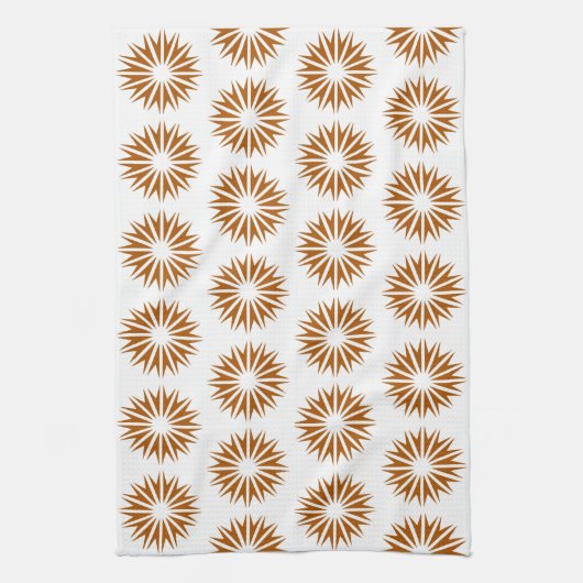Linge De Cuisine Caramel Moderne Sunbursts (Vertical)