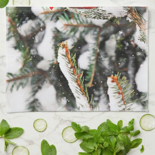 Linge De Cuisine Cardinal dans un pin (Plié)