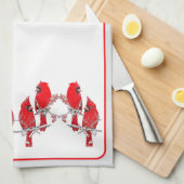 Linge De Cuisine Cardinal de Noël (Quart Plié)