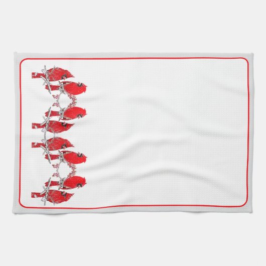 Linge De Cuisine Cardinal de Noël (Horizontal)