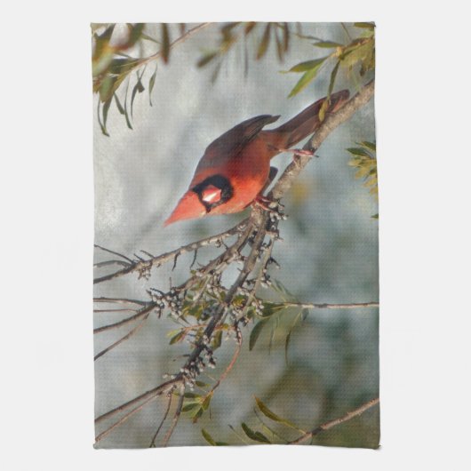 Linge De Cuisine Cardinal de Wax Myrtle (Vertical)