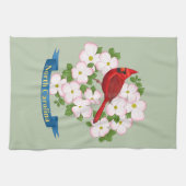 Linge De Cuisine Cardinal d'État de Caroline du Nord Oiseau Dogwood (Horizontal)