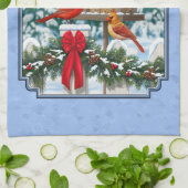 Linge De Cuisine Cardinal Feast Blue (Plié)