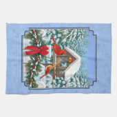 Linge De Cuisine Cardinal Feast Blue (Horizontal)