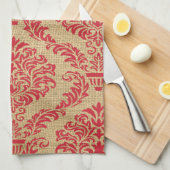 Linge De Cuisine Cardinal Parisian Moods Damask (Quart Plié)