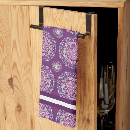 Linge De Cuisine Cardinal Red Rosace (Pliage en tiers)