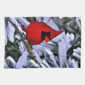 Linge De Cuisine Cardinal rouge d'hiver (Horizontal)