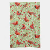 Linge De Cuisine Cardinaux de Noël | Céleri | (Vertical)