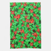 Linge De Cuisine Cardinaux et baies sèches (Vertical)