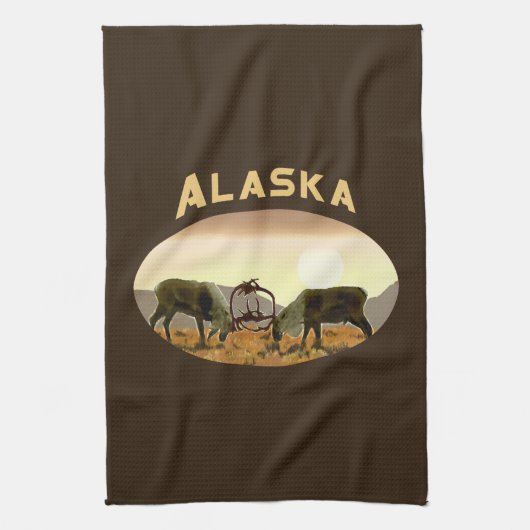 Linge De Cuisine Caribou Duel - Alaska (Vertical)