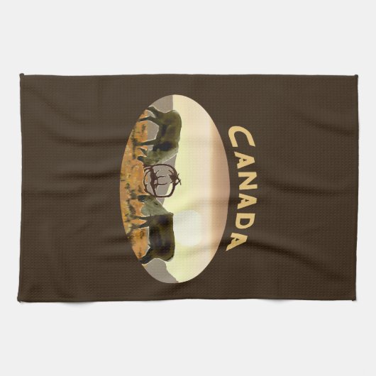Linge De Cuisine Caribou Duel - Canada (Horizontal)