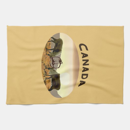 Linge De Cuisine Caribou Duel - Canada (Horizontal)