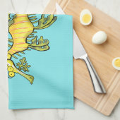 Linge De Cuisine Caricature amusante de dragon de mer feuillu (Quart Plié)