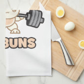 Linge De Cuisine Caricature Bunny - Travailler Sur Mes Buns - Gym (Quart Plié)