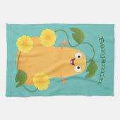 Linge De Cuisine Caricature citrouille gourde en beuret joyeux (Horizontal)