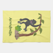 Linge De Cuisine Caricature de bébé gorille joyeux (Horizontal)