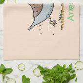 Linge De Cuisine Caricature de caille californienne joli (Plié)