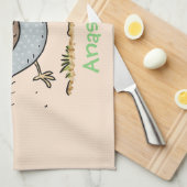 Linge De Cuisine Caricature de caille californienne joli (Quart Plié)