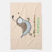 Linge De Cuisine Caricature de caille californienne joli (Vertical)