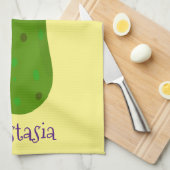 Linge De Cuisine Caricature de cornichon joyeux (Quart Plié)