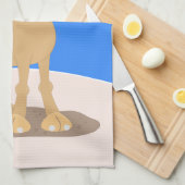 Linge De Cuisine Caricature de dromadaire joyeux et souriant (Quart Plié)