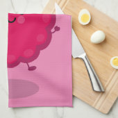 Linge De Cuisine Caricature de framboise très heureuse (Quart Plié)