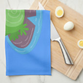 Linge De Cuisine Caricature de grenouille verte mignonne (Quart Plié)