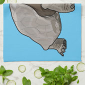 Linge De Cuisine Caricature de la tortue des Galapagos (Plié)